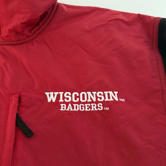 VINTAGE 90s REEBOK HEISMAN WISCONSIN BADGERS HEAVY FLEECE CAMPUS JACKET XL - Picture 3 of 9